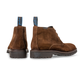 Schn&uuml;rstiefel Wildleder cognac