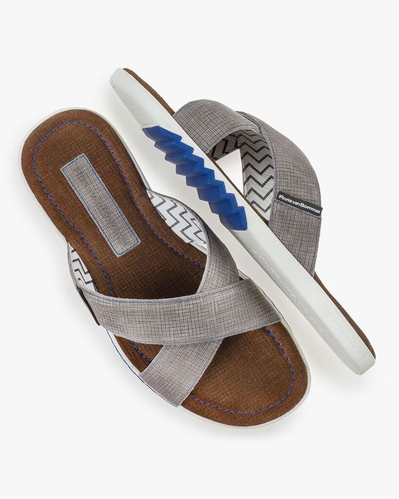 Slipper Wildleder grau