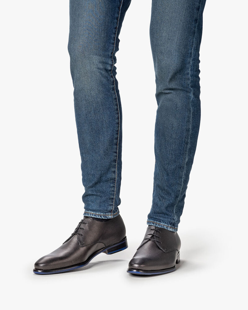 Schn&uuml;rschuh Metallic-Print bronze