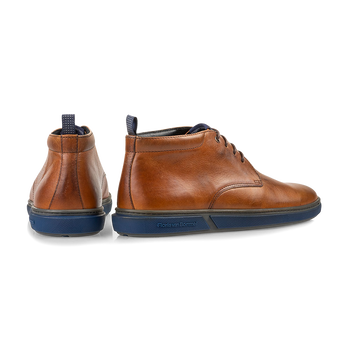 Schn&uuml;rstiefel Kalbsleder cognac