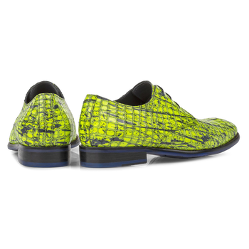 Schn&uuml;rschuh Lackleder gelb