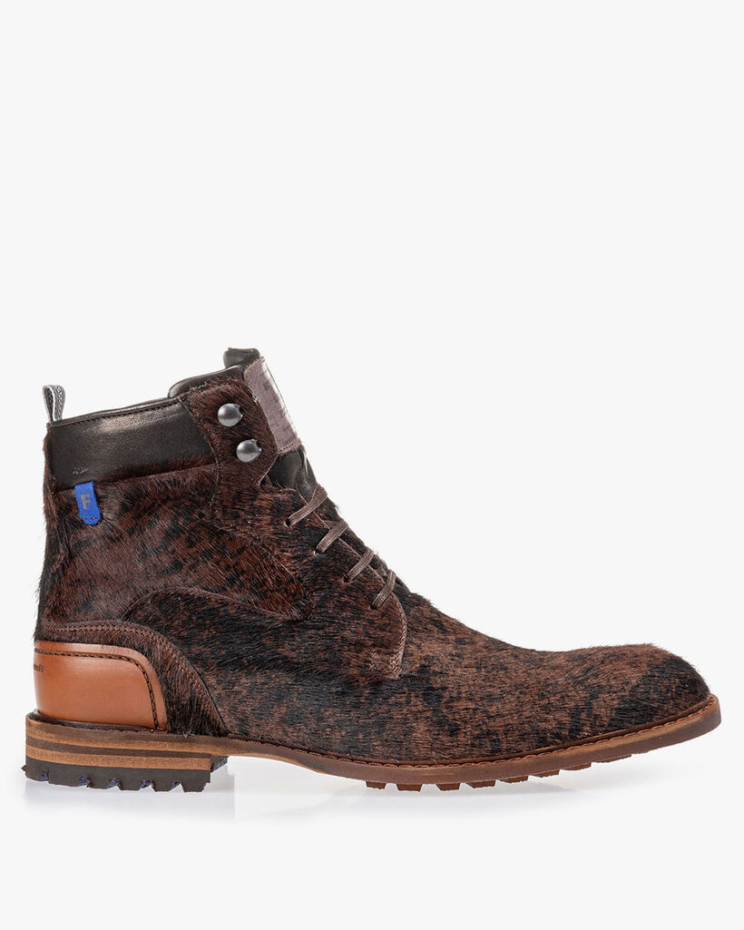 Schn&uuml;rschuh Pony-Style braun