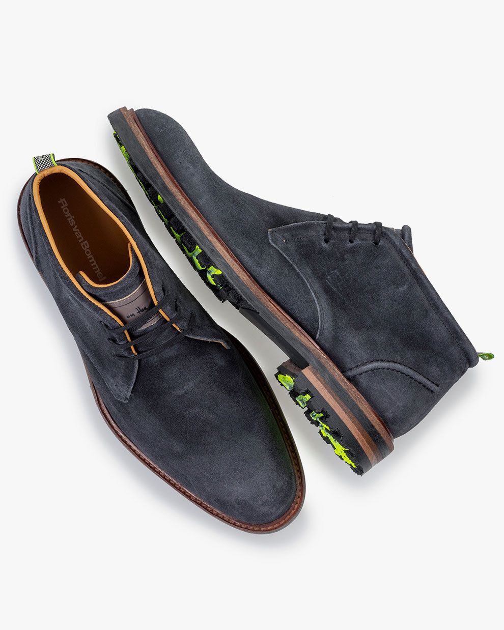 Schnürstiefel Wildleder schwarz SFM-50085-10-03 | Floris van Bommel®