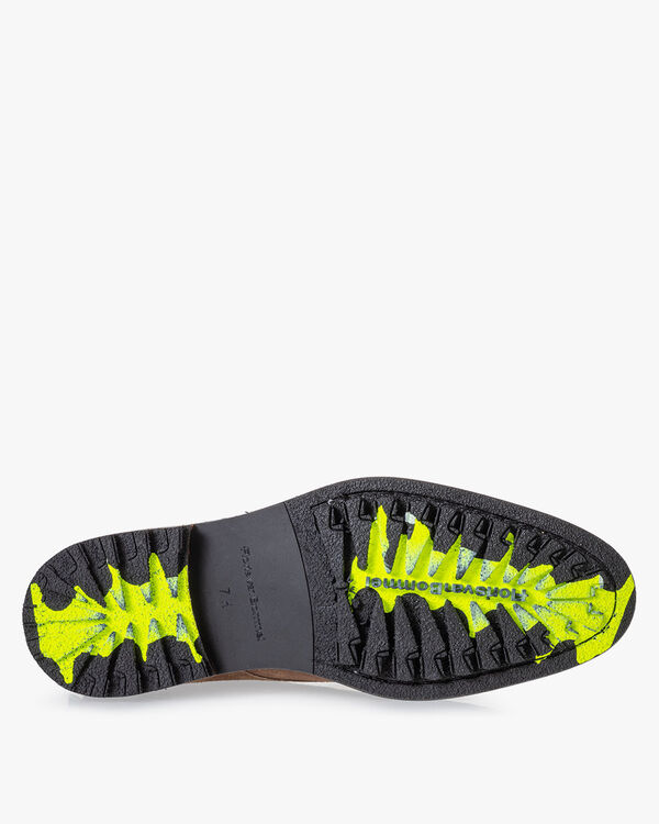 Schn&uuml;rstiefel Wildleder cognac