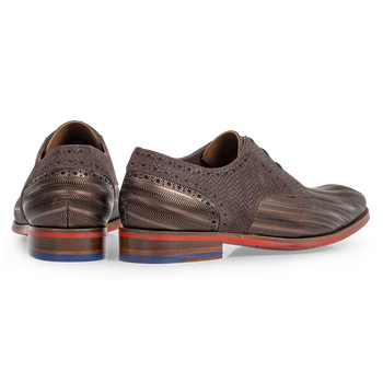 Lace shoe metallic bronze