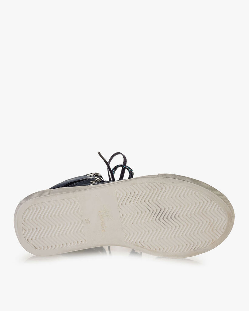 Halbhoher Sneaker Nubukleder blau