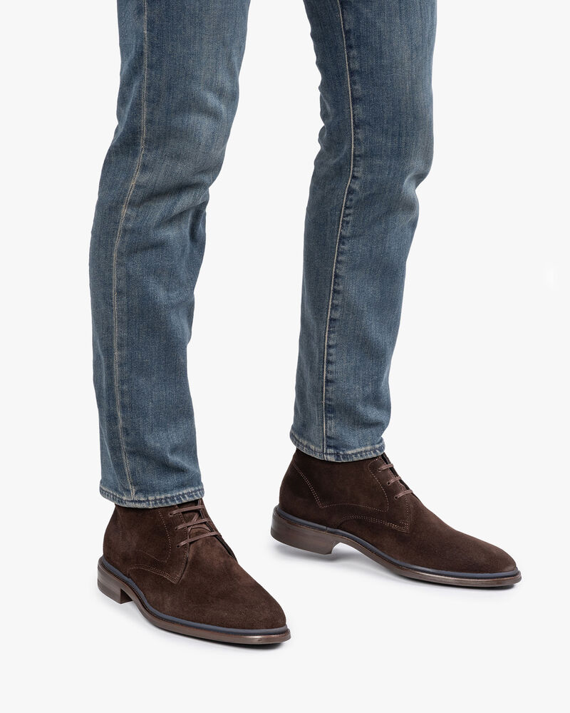 Schn&uuml;rstiefel Wildleder braun