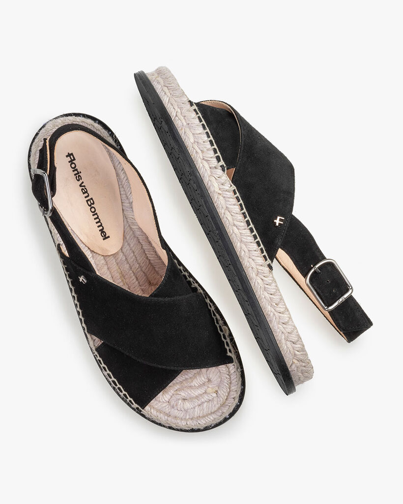 Sandale Wildleder schwarz