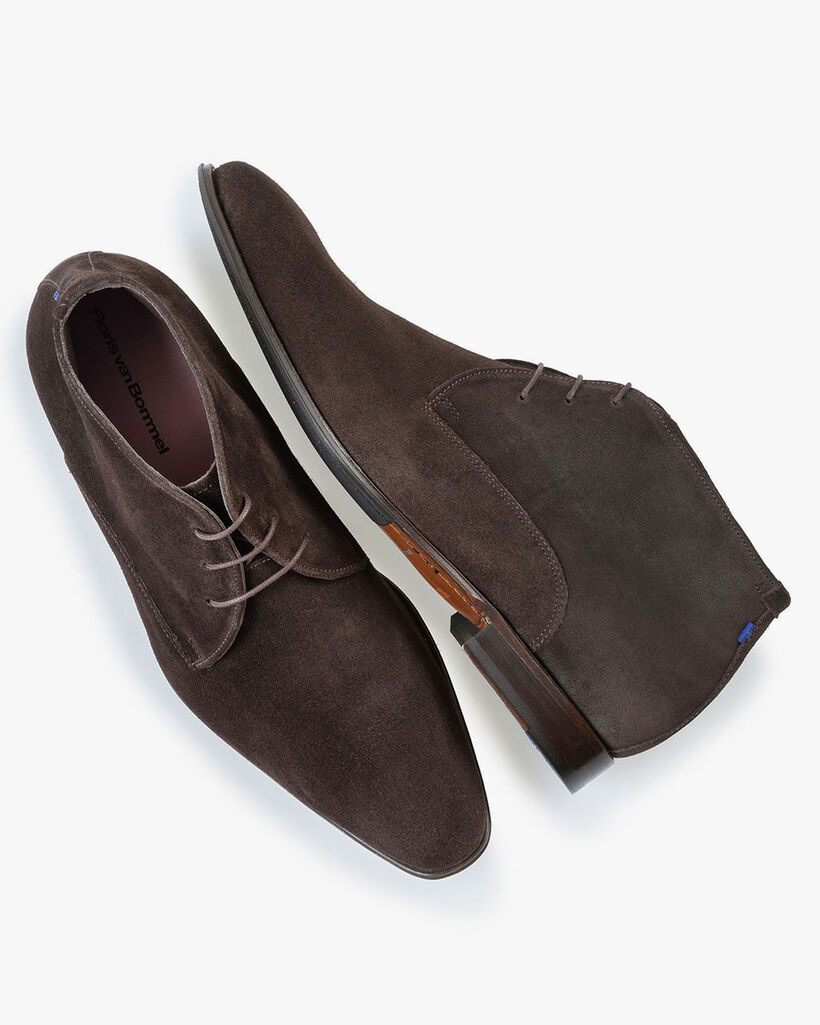 Schn&uuml;rstiefel braun Wildleder