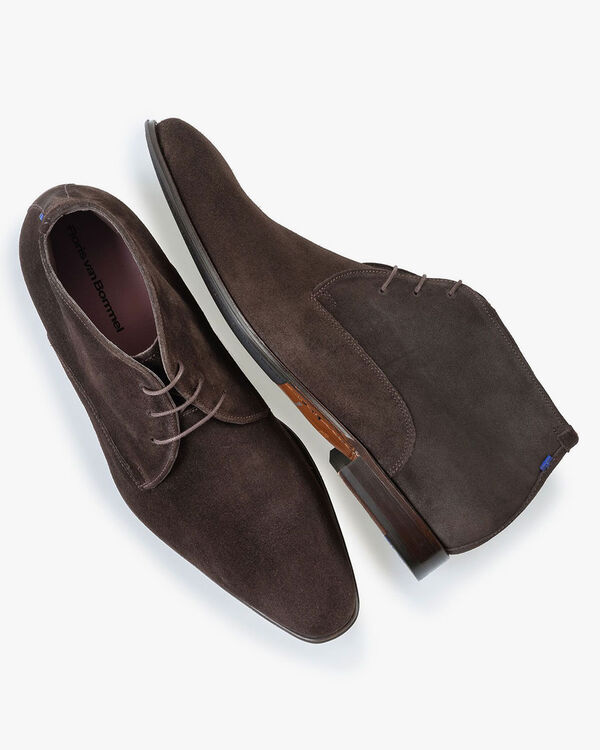 Schn&uuml;rstiefel braun Wildleder