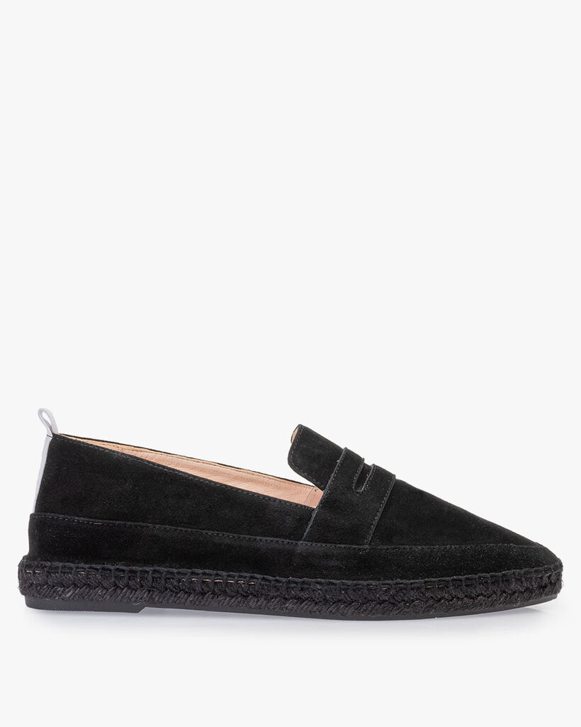 Espadrille Wildleder schwarz