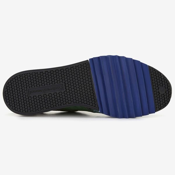 Floris van Bommel grüner Herren-Sneaker aus Veloursleder