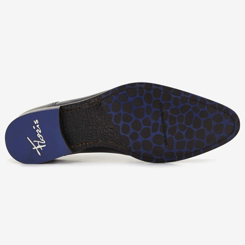 Floris van Bommel dark blue leather men's lace-up shoe
