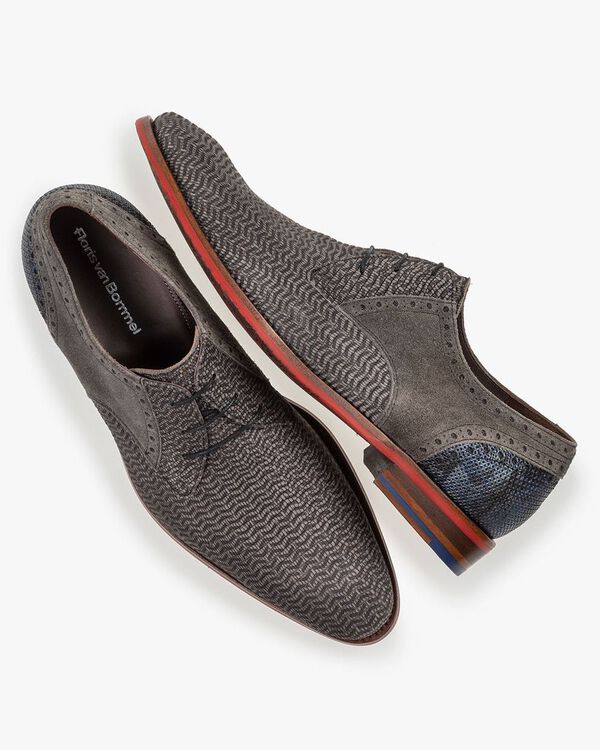 Schn&uuml;rschuh Nubukleder taupe