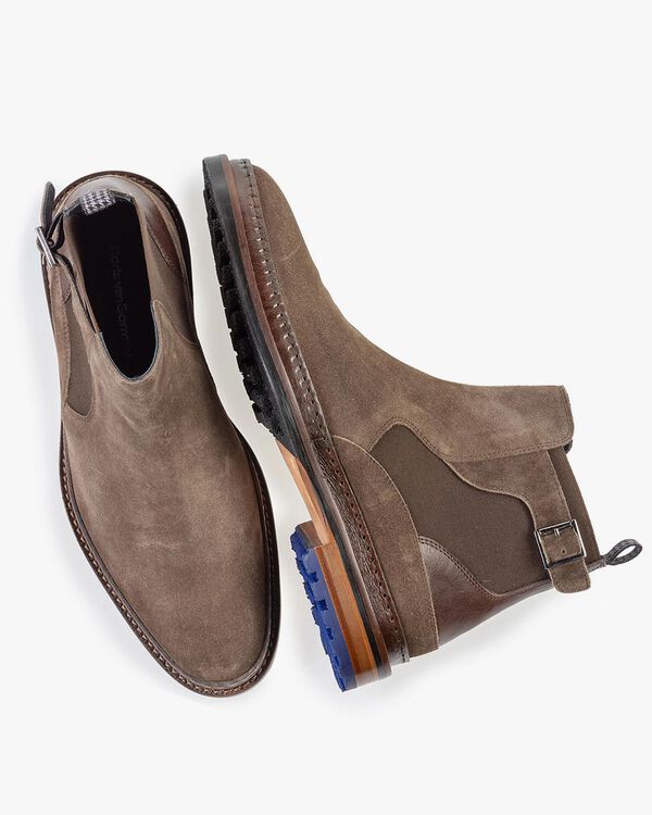 Chelsea Boot Wildleder dunkel taupefarben