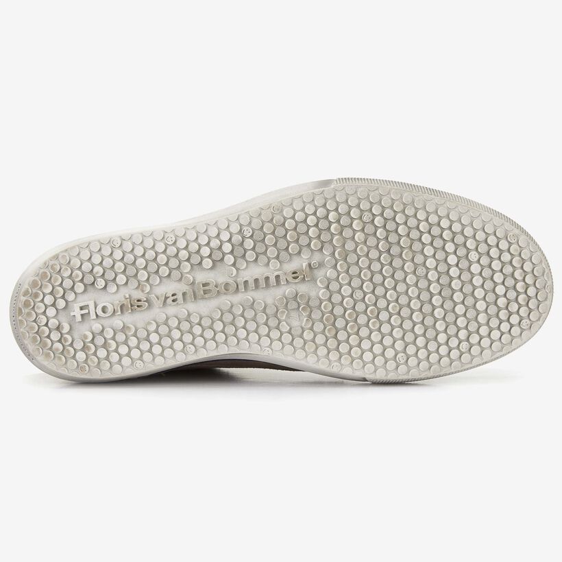 Floris van Bommel taupefarbener Herren-Sneaker aus Veloursleder