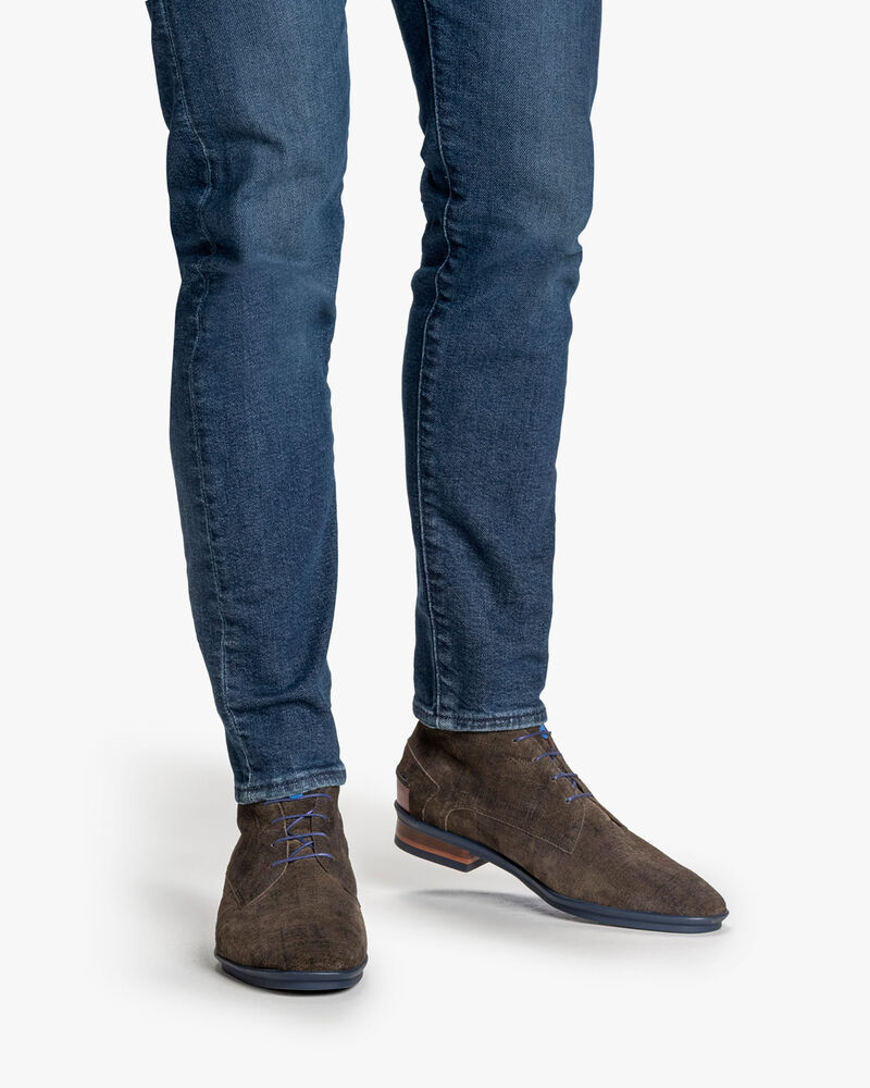 Schn&uuml;rstiefel Wildleder gr&uuml;n