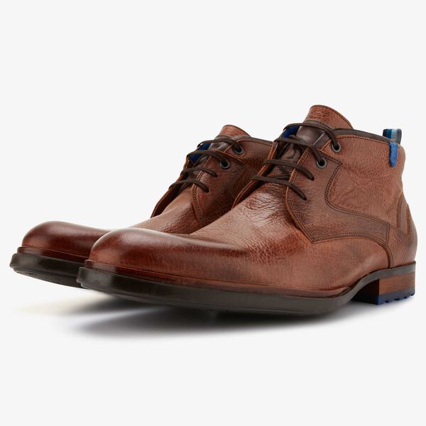 Floris van Bommel Cognacbraune Herren Schnürstiefel
