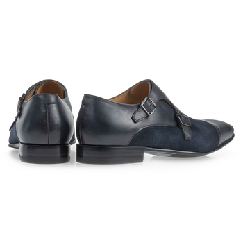 Double monk strap dark blue