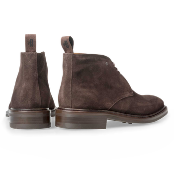 Dunkelbrauner Wildleder-Schn&uuml;rstiefel