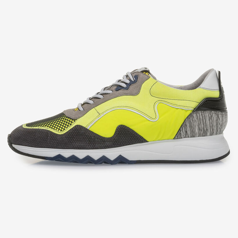 Neongelber Wildleder-Sneaker