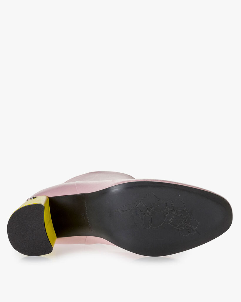 Hellrosa Nappaleder-Stiefelette