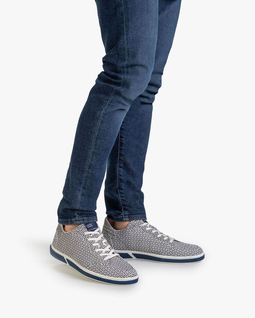 Sneaker leather black/white