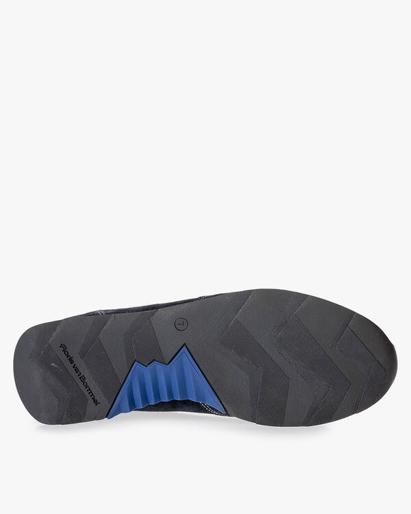 Blue suede leather sneaker