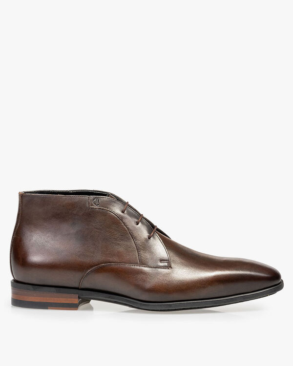 Schn&uuml;rschuh Kalbsleder dunkelbraun