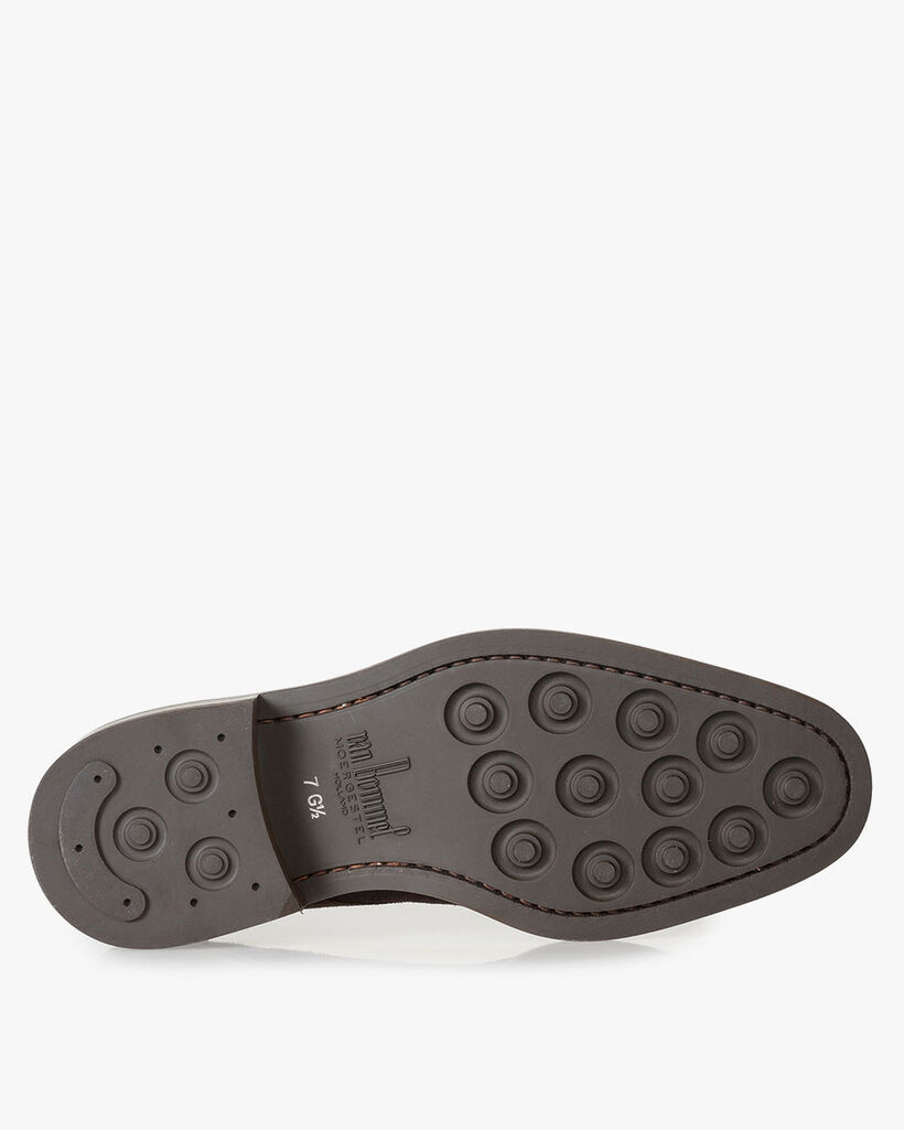 Dunkelbrauner Wildleder-Schn&uuml;rstiefel