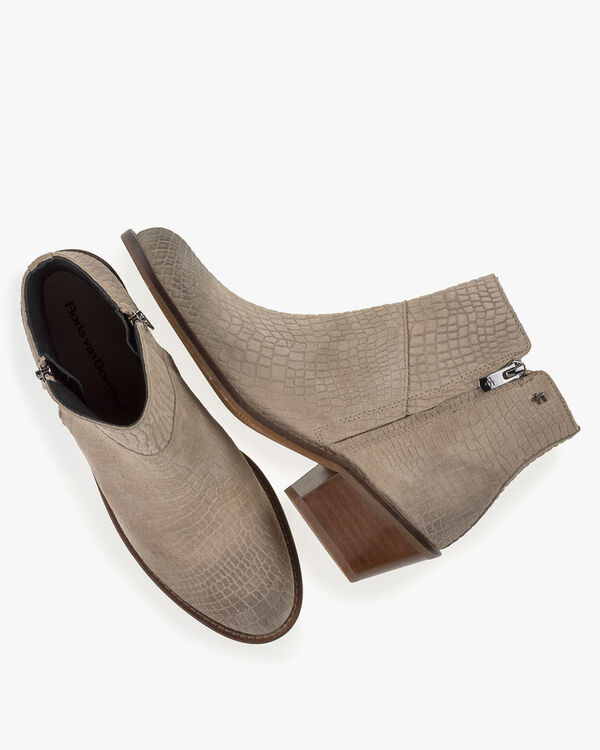 Stiefelette Wildleder beige