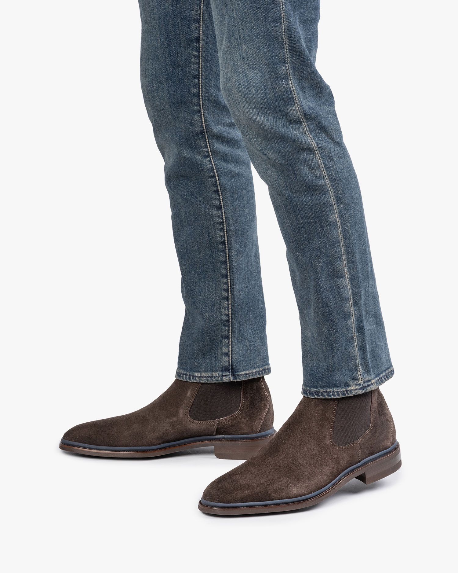 Bruin suede chelsea boots heren deals