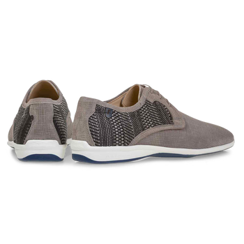 Schn&uuml;rschuh Wildleder hellgrau