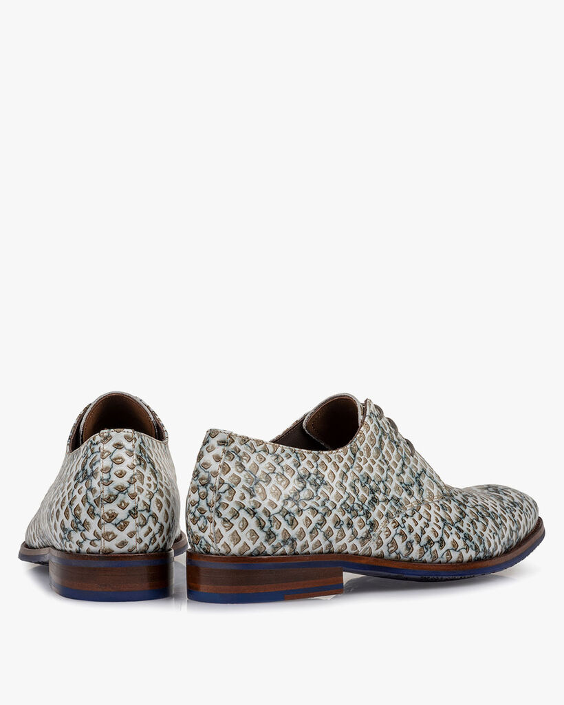 Schn&uuml;rschuh Leder sandfarben