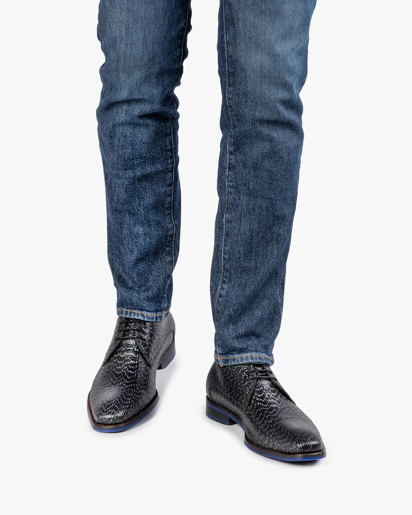 Schn&uuml;rschuh metallic dunkelgr&uuml;n	