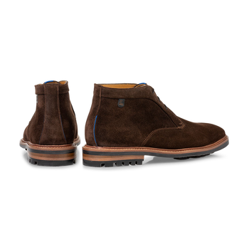 Schn&uuml;rstiefel Wildleder dunkelbraun