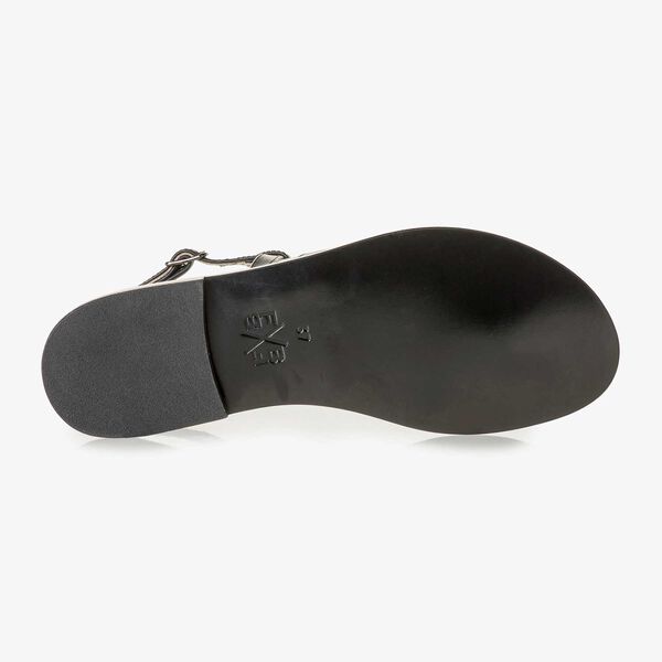 Black calf leather sandal
