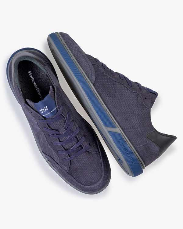 Sneaker leather dark blue