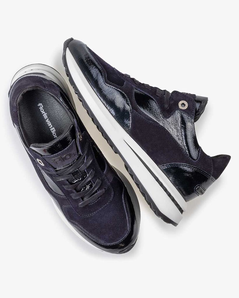 Sneaker Lackleder blau