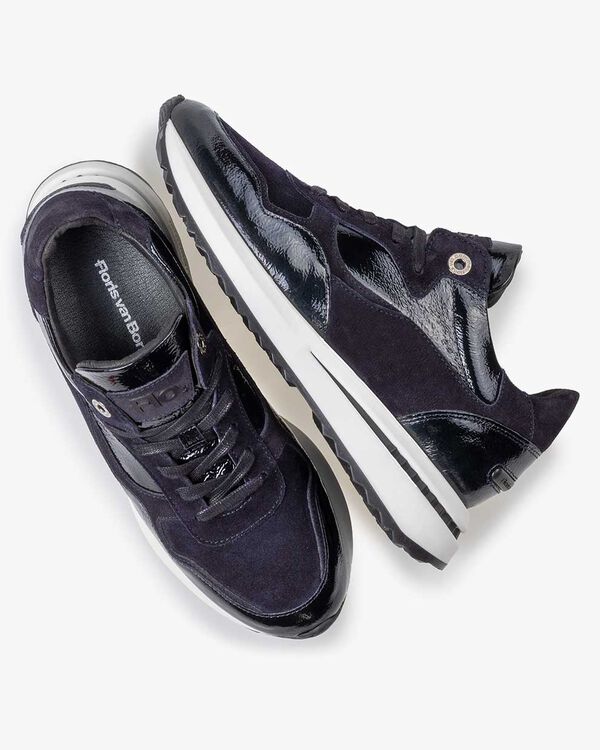 Sneaker Lackleder blau