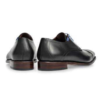 Schn&uuml;rschuh Kalbsleder schwarz