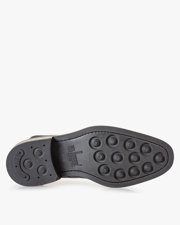 Boot leather with print black