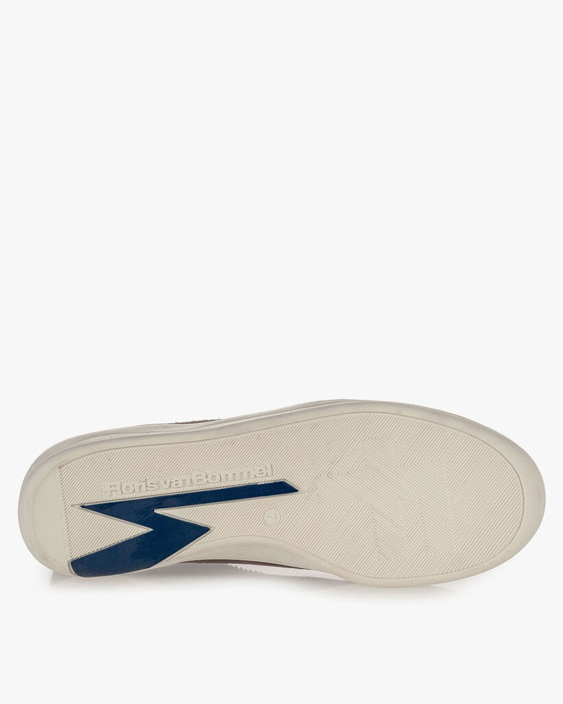 Sneaker suede leather dark taupe