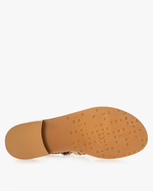 Sandal printed leather pink