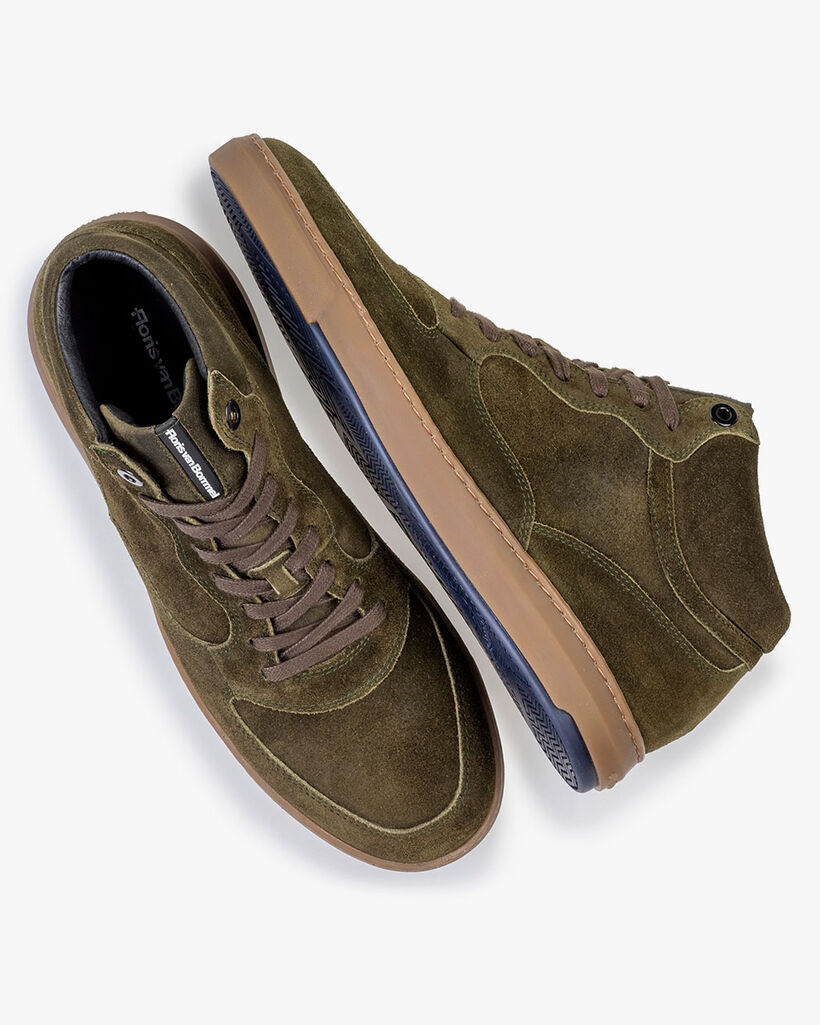Sneaker suede dark green