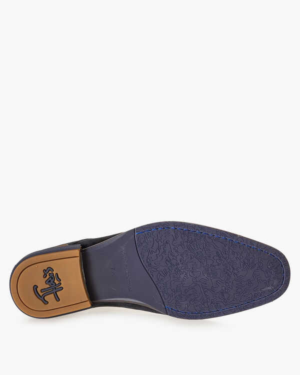 Schn&uuml;rschuh blau Wildleder