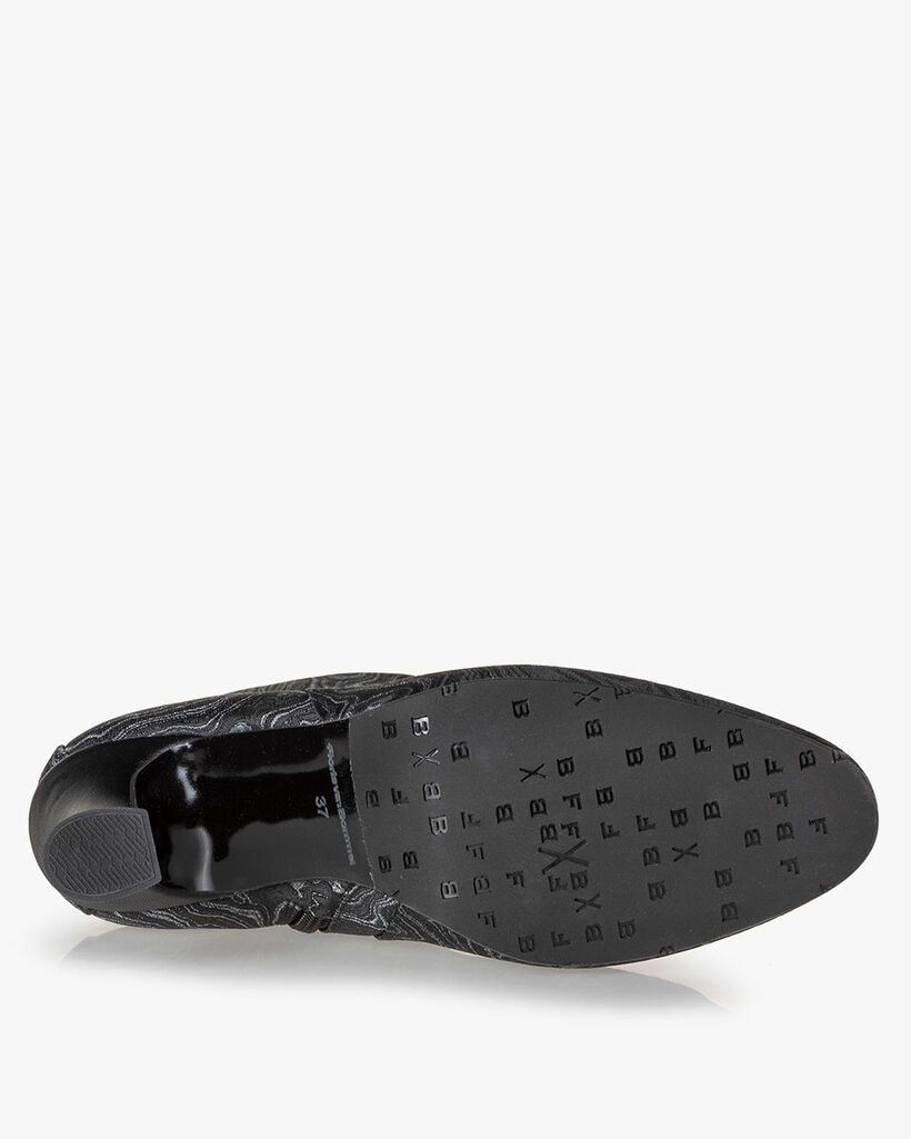 Stiefelette Print schwarz