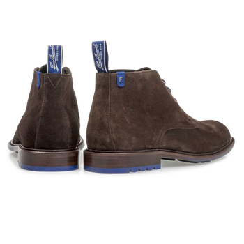 Schn&uuml;rstiefel Wildleder dunkelbraun