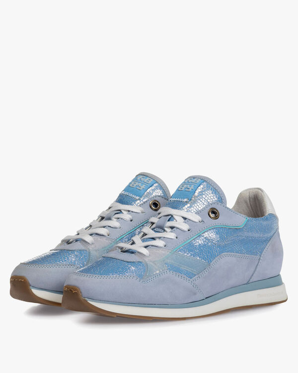 Sneaker Nubukleder hellblau
