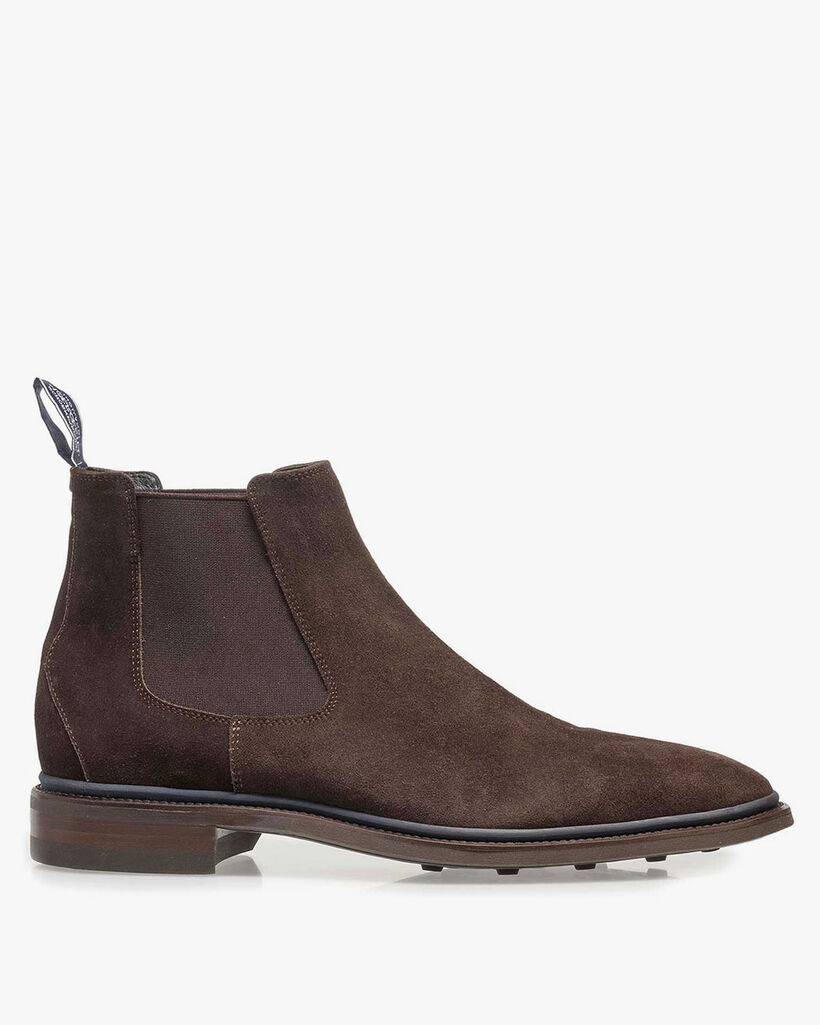 Chelsea boot suede leather brown